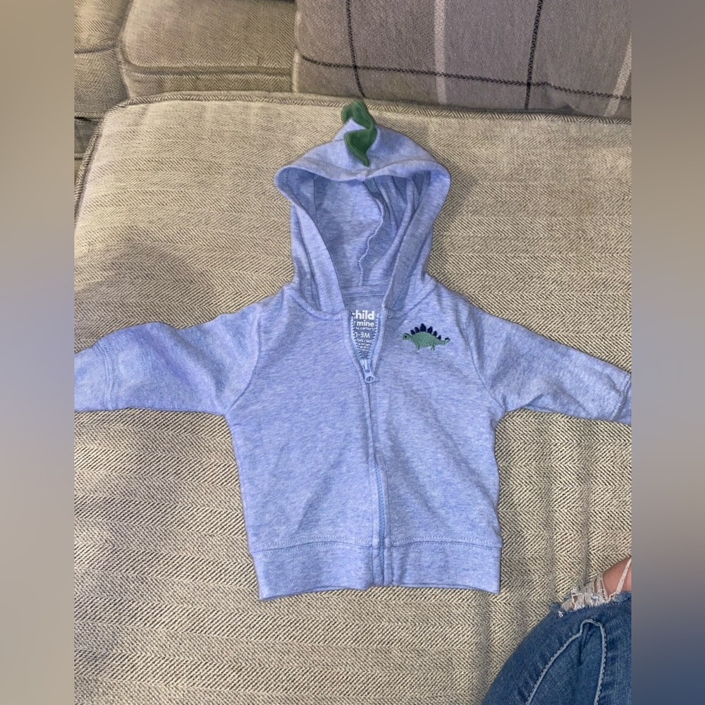 Child of mine 0-3M blue Dino jacket